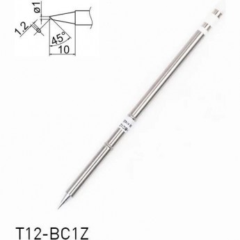 Паяльное жало коническое со скосом HAKKO T12 ⌀1×10×1.2 мм 45° T12-BC1Z