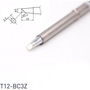 Паяльное жало HAKKO T12 коническое со скосом ⌀3.3×10 мм 45° T12-BC3Z