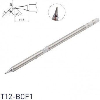 Паяльное жало коническое со скосом HAKKO T12 ⌀1.1×11.5 мм 45° T12-BCF1
