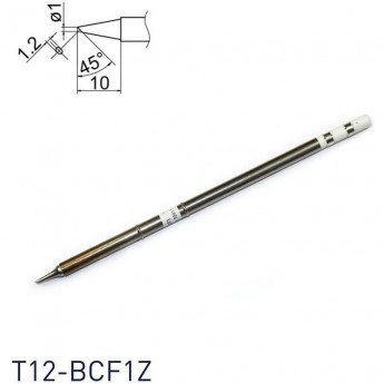 Паяльное жало коническое со скосом HAKKO T12 ⌀1.2×10 мм 45° T12-BCF1Z