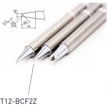 Паяльное жало коническое со скосом HAKKO T12 Серия ⌀2.3×10 мм 45° T12-BCF2Z