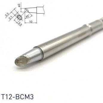 Паяльное жало HAKKO T12 микроволна ⌀3×3.5×10 мм 45° T12-BCM3
