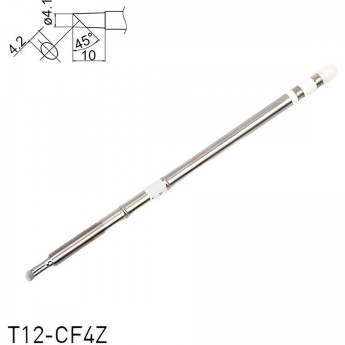 Паяльное жало коническое со скосом HAKKO T12 Серия ⌀4.2×10 мм 45° T12-CF4Z