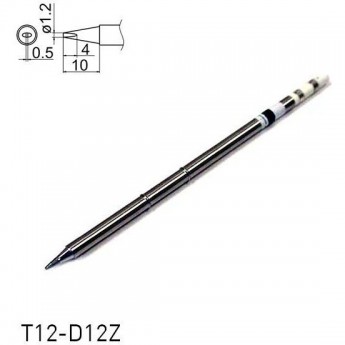 Паяльное жало клиновидное HAKKO T12 Серия 0.5×4 мм T12-D12Z