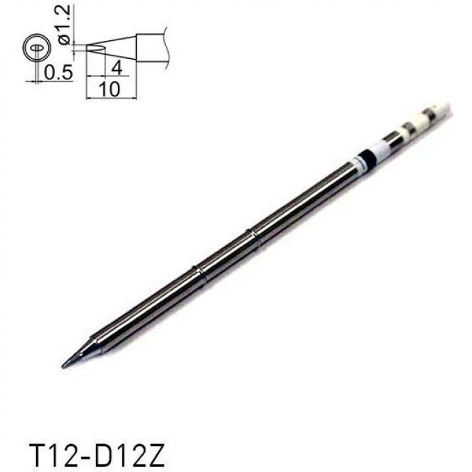 Паяльное жало клиновидное HAKKO T12 Серия 0.5×4 мм T12-D12Z