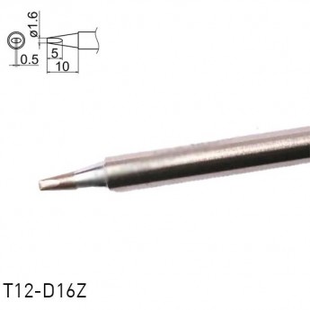 Паяльное жало клиновидное HAKKO T12 Серия 0.5×5 мм T12-D16Z