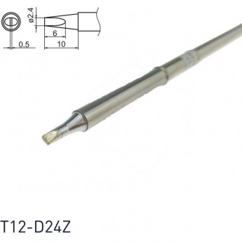 Паяльное жало клиновидное HAKKO T12 Серия 0.5×6 мм T12-D24Z