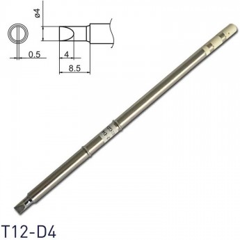 Паяльное жало клиновидное HAKKO T12 Серия T12D4 0.5×4 мм T12-D4