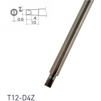 Паяльное жало клиновидное HAKKO T12 Серия 0.5×4 мм T12-D4Z