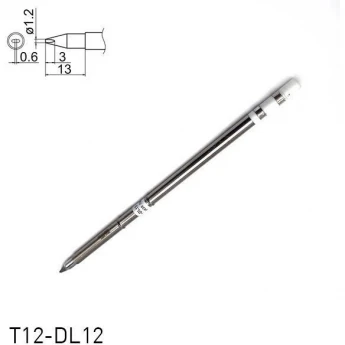 Паяльное жало клиновидное HAKKO T12 Серия 0.6×3 мм T12-DL12