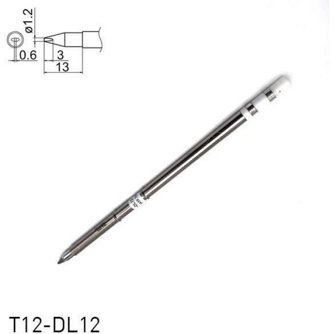 Паяльное жало клиновидное HAKKO T12 Серия 0.6×3 мм T12-DL12