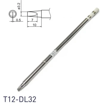 Паяльное жало клиновидное HAKKO T12 Серия 0.5×7 мм T12-DL32