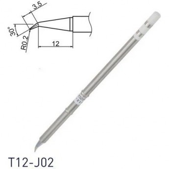 Паяльное жало HAKKO T12 коническое изогнутое 3.5×12 мм T12-J02