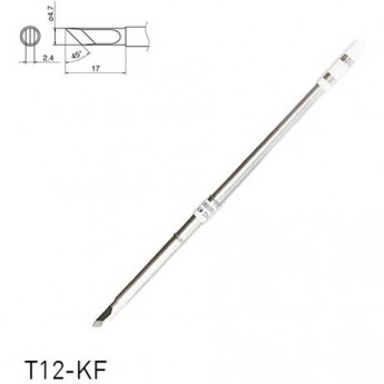 Паяльное жало косой нож HAKKO T12 Серия ⌀4.7×2.4×17 мм 45° T12-KF