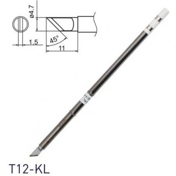 Паяльное жало HAKKO косой нож ⌀4.7×1.5×11 мм 45° T12-KL