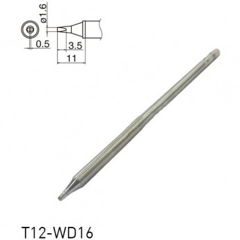 Паяльное жало клиновидное HAKKO T12 Серия 0.5x3.5 мм T12WD16