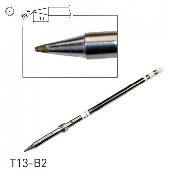 Жало для паяльника HAKKO T13 коническое R0.5×10 мм T13-B2