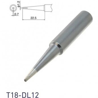 Жало для паяльника клиновидное HAKKO T18 Серия 1.2x22.5 мм T18-DL12