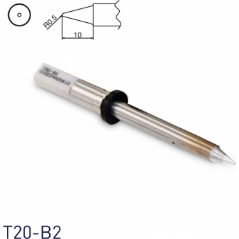 Жало для паяльника HAKKO T20 коническое R 0.5 × 10 мм T20-B2