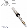 Жало для паяльника коническое со скосом HAKKO T20 ⌀2 × 12 мм 45° T20-BC2
