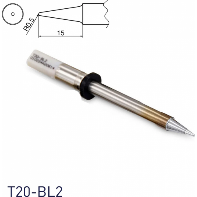 Жало для паяльника HAKKO T20 коническое R 0.5×15 мм T20-BL2