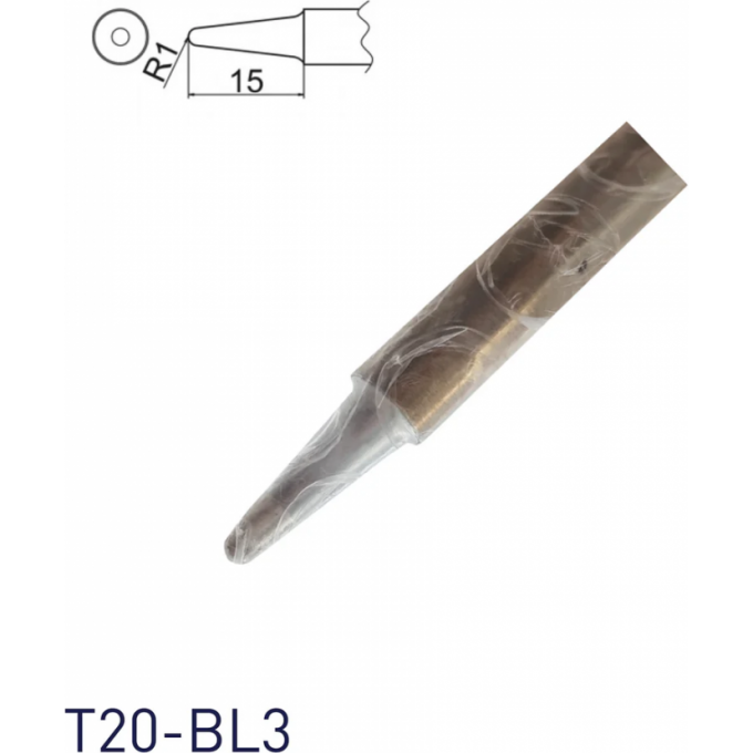 Жало для паяльника коническое HAKKO T20 R 1×15 мм T20-BL3