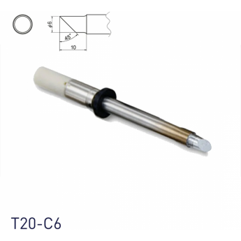 Жало для паяльника HAKKO T20 коническое со скосом 6x10 мм 45° T20-C6