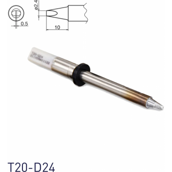 Жало для паяльника клиновидное HAKKO T20D24 2.4x0 T20-D24