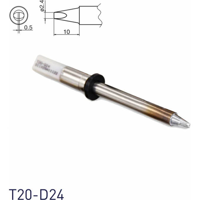 Жало для паяльника клиновидное HAKKO T20D24 2.4x0 T20-D24