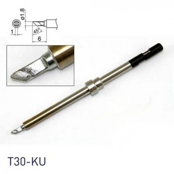 Жало для паяльника HAKKO T30 косой нож ⌀1.8×6 мм 45° T30-KU