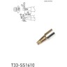 Паяльное жало сложной формы с V-образной канавкой HAKKO Серия T33 ⌀3×10 мм 15° T33-SS1610
