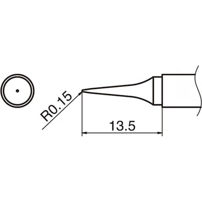 Паяльное жало HAKKO игла R 0.15×13.5 мм для паяльника FN1102 T36-ILS